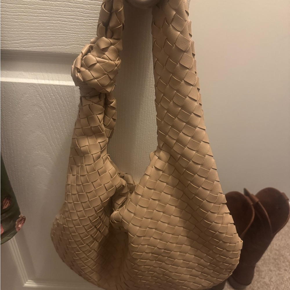 Target Tan Woven Hobo Bag
